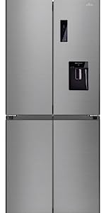 willow american style fridge freezer, water dispenser, silver