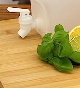 Fruit Infusing Water Dispenser Container with Tap 3.5L - By Bar Amigos Plastic PETG Travel Deskto...