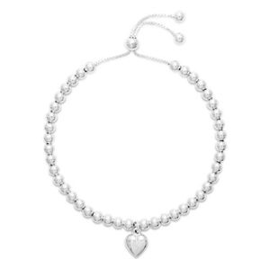 Hatton Jewellery Heart Charm Sterling Silver Bracelet for Women