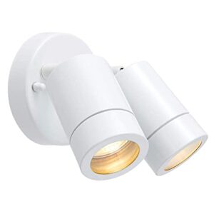 National Lighting IP44 Rated Outdoor Twin Spotlights