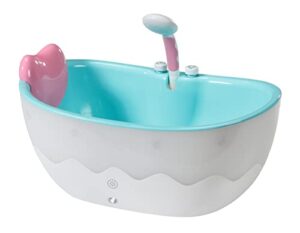 BABY Born Bath Bathtub 832691 - Accessories for 36cm & 43cm Dolls with Light/Sound Effects For Toddlers - Includes Pillow & Squirting Duck - Batteries Required - Suitable from 3 Years