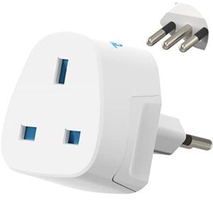 UK To Italy Plug Adapter | MyTravelPal® Travel Plug Adapter UK to Italy | Italian Travel Adaptor For Use in Italy