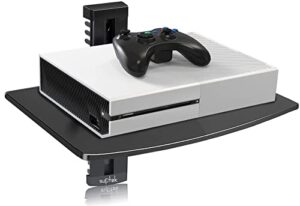 Suptek Single Floating Shelf Wall Bracket with Strengthened Tempered Glass for DVD Players/Cable Boxes/Games Consoles/TV Accessories 1 Shelf