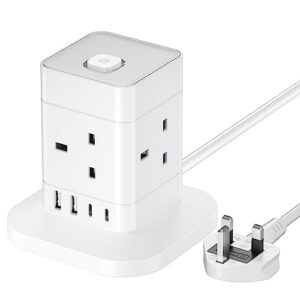 Cube Extension Lead with USB Slots