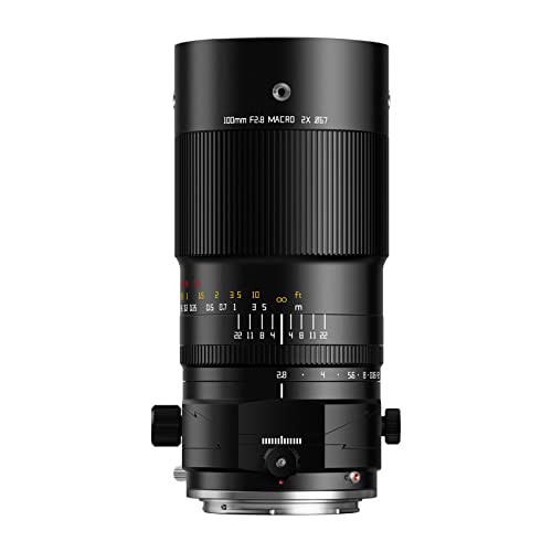 TTArtisan 100mm F2.8 Camera Lens Full Frame Macro 2X Lens Tilt Shift Lens for Insects Miniature Jewelry Portrait Still-Life Compatible with Sony E Mou