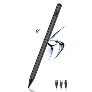 Stylus Pen for Touch Screens POM Tip Magnetic Tablet Pen Type-C Tablet Stylus Pen Compatible with iPad/iPad Pro/Samsung/Lenovo/and Other iOS/Android Smartphone and Tablet Devices (Black)