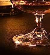 Bar Amigos Brandy & Cognac Snifter Warmer Glass and Stand Gift Set with Tea Light Candle & Copper...