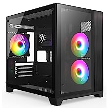 iONZ PC Gaming Case Micro ATX Mid Tower - Dual Chamber - Keystone 4