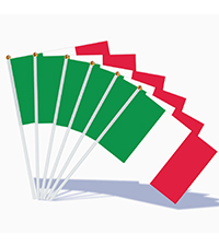 Italian Flags on Sticks