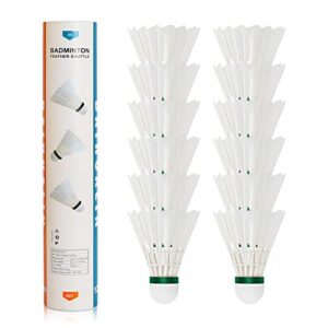 BAIHUALIN WHiZZ Durable Goose Feather Shuttlecocks Badminton Shuttles Ball for Recreational Game Play