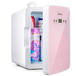 AstroAI Mini Fridge 6 Litre/8 Can Skincare Fridge for Bedroom - With Upgraded Temperature Control Panel