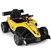 GYMAX Children Tractor and Trailer, Kids Electric Ride on Toys with LED Lights & USB, Battery Pow...