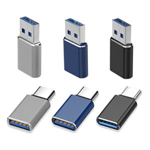 6 Pack-USB C to USB Adapter(3Pack)&USB to USB C Adapter(3Pack)
