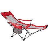 #WEJOY 2 in 1 Reclining Camping Chairs for Adults Folding Chair with Adjustable High Back Detacha...