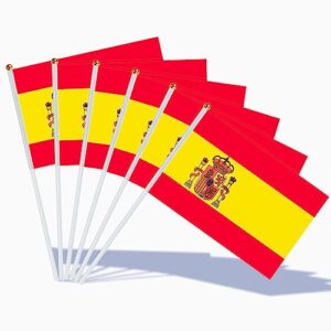 AhfuLife Spanish Flags on Sticks for Women's World Cup Football 2023