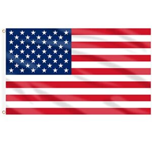 AhfuLife American USA Flag 5ft x 3ft for 4th July Decorations