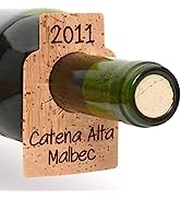 Bar Amigos Pack of 24 Cork Wine Bottle Tags - Neck Labels Blank Champagne Bottle Tags for Labelli...