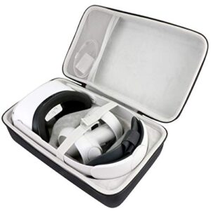 Khanka Hard Case Carrying Bag for Pico 4/META/Oculus Quest All-in-one VR Gaming Headset 128GB 64GB. (Black/white)