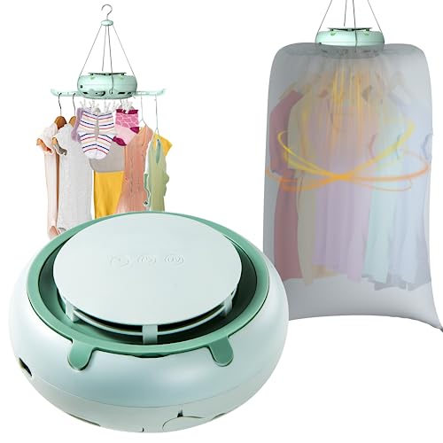 Electric Clothes Dryer Portable Multifunctional Mini Heated Clothes Dryer Foldable Drying Airer with Timer UV Sterilization Function Compact Travel Dryers for Apartments RV Business Trip            [Energy Class A]