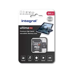 64GB Micro SD Card 4K Ultra-HD Video Premium High Speed Memory Microsdxc Up To 100MB/S V30 UHS-I U3 A1 C10