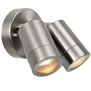 National Lighting IP44 Rated Outdoor Twin Spotlights
