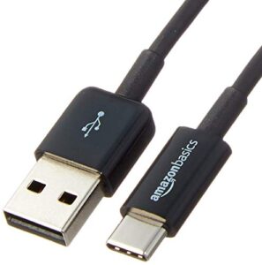 Amazon Basics USB Type-C to USB-A 2.0 Male Cable - (1.8 Meters) - Colour Black