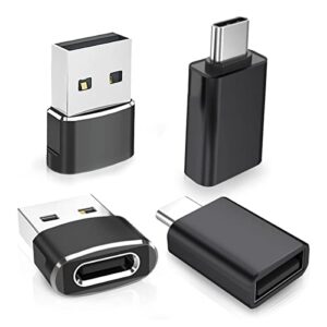 USB to USB C Adapter&Type C Male to 3.0 Female Charger 4Pack