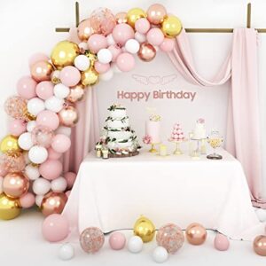 OWill Pink Balloons Rose Gold Balloon Arch