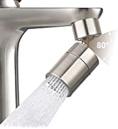 Waternymph Dual Function 2-Flow Tap Faucet Aerator, 360-Degree Twist and Rotation Swivel Kitchen ...