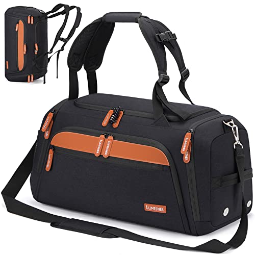 Gym Bag with Shoes Compartment and Wet Pocket; 42L Sport Travel Duffel Bag for Men and Women; Weekender Overnight Bag with Shoulder Strap for Travel