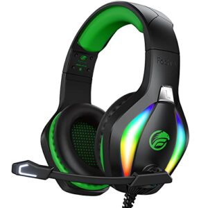 Fachixy [2023 NEW FC100 RGB Gaming Headset for PS4/PC/Xbox/Nintendo Switch