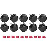 10 Pcs Spinning Reel Handle Caps & Gaskets, Practical Durable Screw Caps Covers with Gaskets for ...