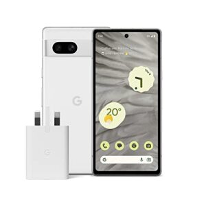 Google Pixel 7a and Pixel 30W Charger Bundle – Unlocked Android 5G Smartphone with Wide-Angle Lens and 24-Hour Battery - Snow (Amazon Exclusive)
