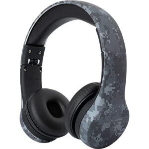 Snug Play+ Kids Headphones with Volume Limiting for Toddlers (Boys/Girls) - Black Digi Camo
