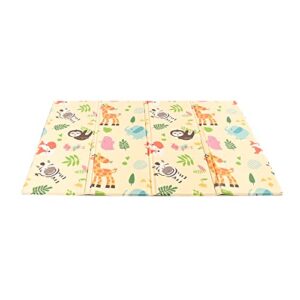 KandyToys Folding Wild Life Baby Play Mat | Thick Padded XPE Baby Crawl Mat | Waterproof | Safe
