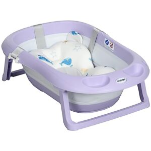 ZONEKIZ Foldable Baby Bathtub Set