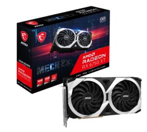 MSI Radeon RX 6750 XT MECH 2X 12G OC Gaming Graphics Card - 12GB GDDR6