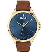 HUGO Analogue Quartz Watch for Men with Black Leather Strap - 1530115