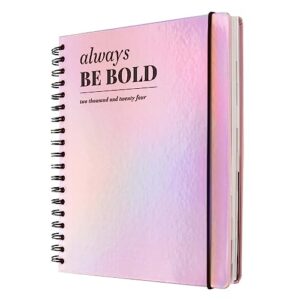 Kokonote Be Bold Diary 2023-2024 | Big Size 8.3 x 9.8 inches - 21 x 25 cm | 17 Months Academic Diary Week To View | August 2023 - December 2024 | Mid Year Diary 2023-2024 With Stickers & Tabs