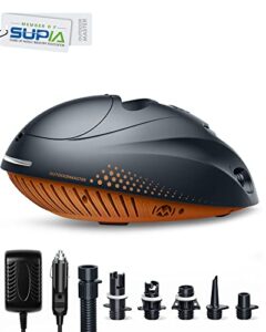 OutdoorMaster 16PSI High Pressure SUP Air Pump with Rechargeable Battery The Whale - Intelligent Dual Stage Inflation & Auto-Off Feature and Deflation Function for Inflatable Stand Up Paddle Boards