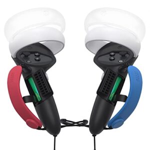 KIWI design Controller Grips Cover with Battery Opening Compatible with Quest 2 Accessories