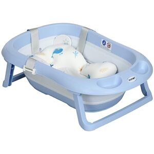 ZONEKIZ Foldable Baby Bathtub Set