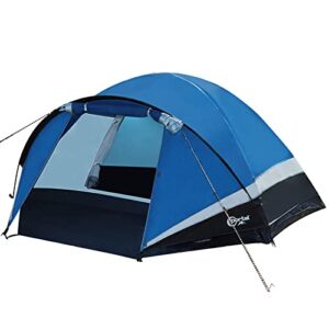 Portal 2/4 Man Camping Tent Family Tent with Porch 3000mm Waterproof Double Skin with Sewn-in Groundsheet Outdoor Shelter with Anteroom for Picnic Garden Festival