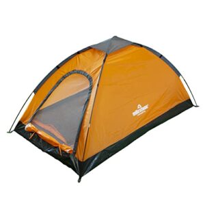 Milestone Camping 18839 Pop Up Dome Tent / Sleeps 2 People / Water Resistant / Portable Carry Bag Included / Double Zipper Door & Mesh Window / 105cm x 150cm x 210cm