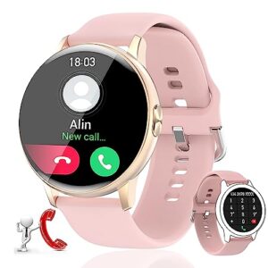 LEMFO Smart Watches for Women Men Answer/Make Calls - 1.3" Fitness Tracker Watch with Female Health Tracking/Heart Rate/Sleep Monitor/Pedometer/Notification