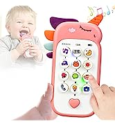 GZXJIU Kids Mobile Phone Soft and Safe Baby Toy Phone with Animal Sounds and Music,Toddler Phone
