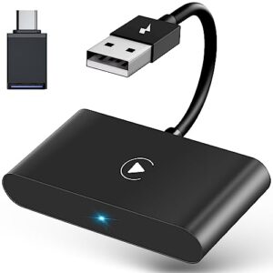 Wireless CarPlay Adapter | Plug & Play for Factory-Wired and Third-Party CarPlay | Convert Wired to Wireless Effortlessly | Compatible with Cars from 2015 & iPhone iOS 10+