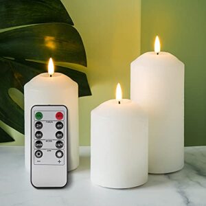 Eywamage White Flameless LED Candles with Remote