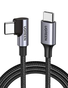 UGREEN USB C to USB C Cable 60W Fast Charge Right Angle Type C Data Lead Compatible with Galaxy S23 S22 Ultra