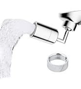 Waternymph Kitchen Sink Faucet Aerator Solid Brass - 360-Degree Swivel Big Angle Swivel Faucet Ae...